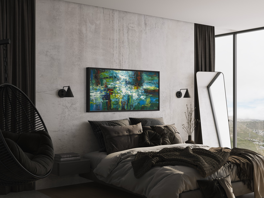 Een abstract schilderij