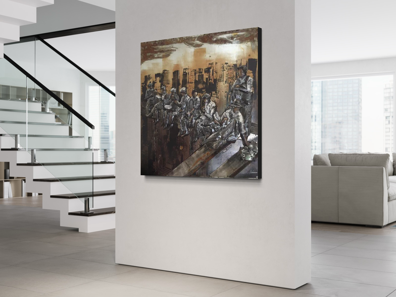 Een kunstwerk met een New Yorks motief