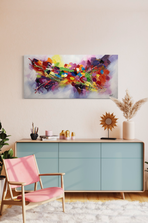Een abstract schilderij