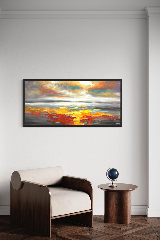 Een abstract schilderij