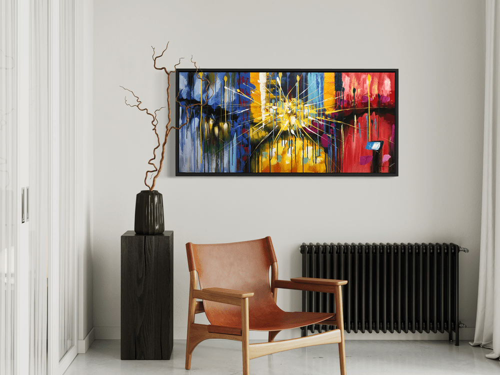 Een abstract schilderij