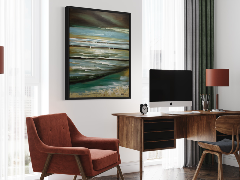 Een abstract schilderij