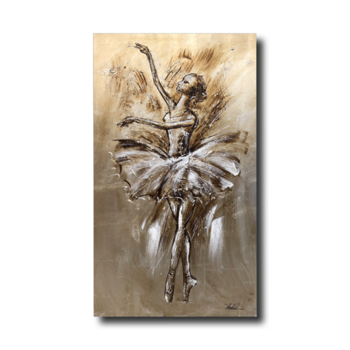 Een schilderij met een ballerina