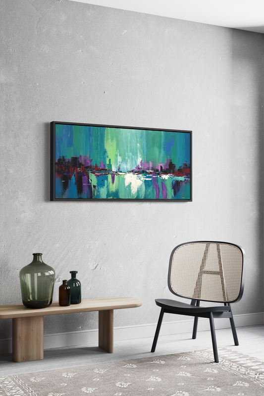 Een abstract schilderij