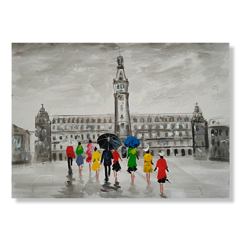 Een schilderij met Hamburg