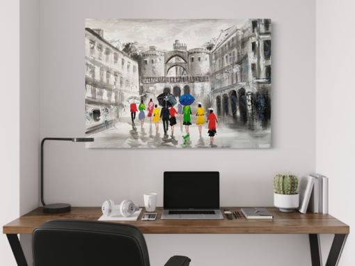 Een schilderij met Helsingborg