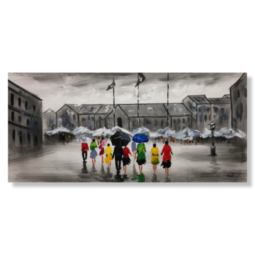Een schilderij met Malmö
