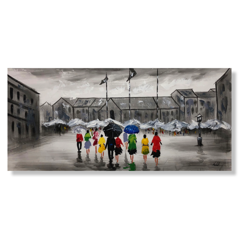 Een schilderij met Malmö