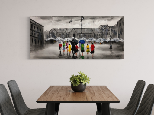 Een schilderij met Malmö