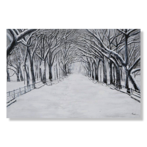 Een schilderij van centraal park
