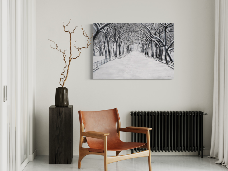 Een schilderij van centraal park