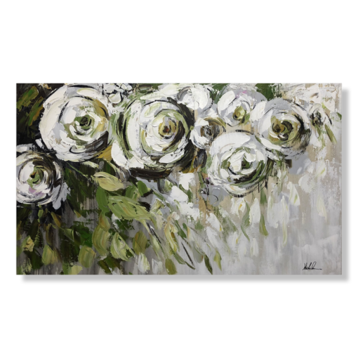 Een schilderij met rozen