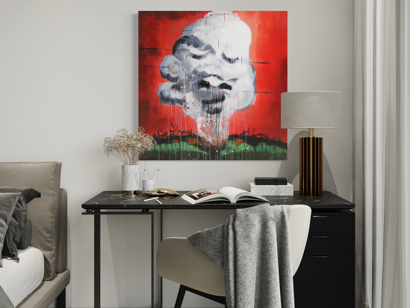 Een abstract schilderij