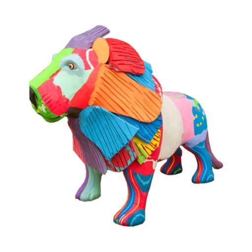 Een sculptuur van een leeuw