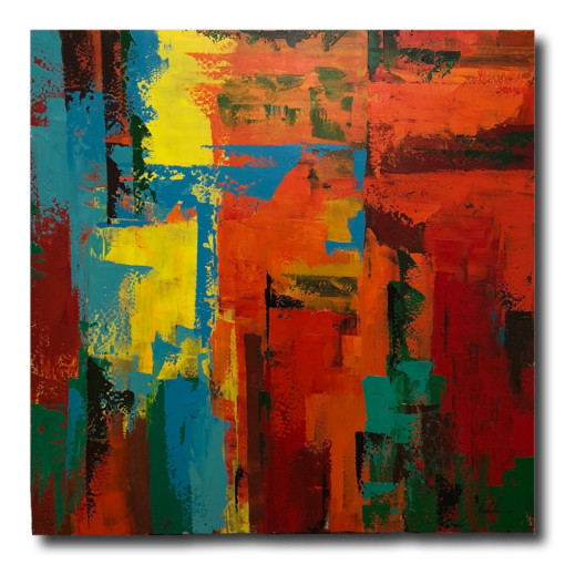 Een abstract schilderij