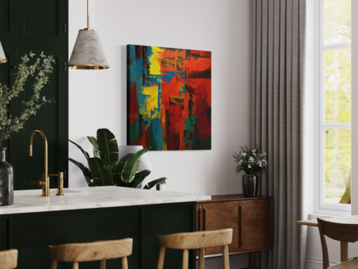 Een abstract schilderij