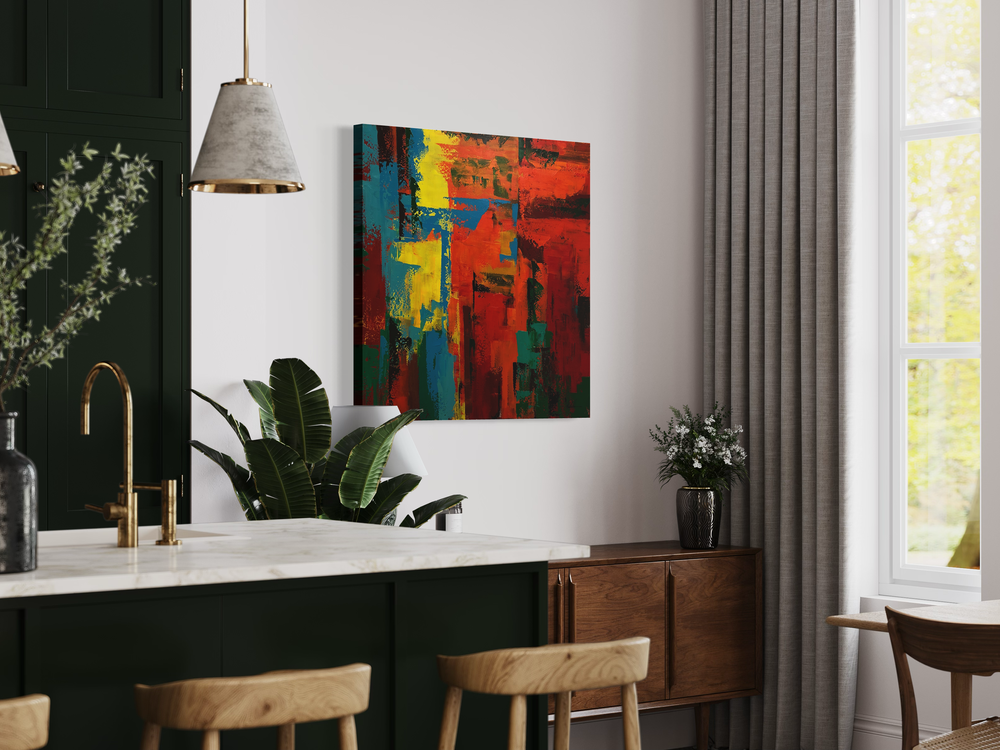 Een abstract schilderij