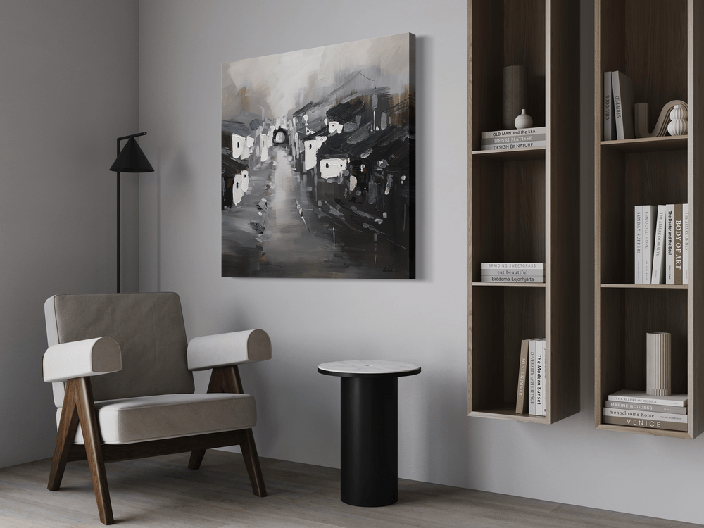 Een abstract schilderij