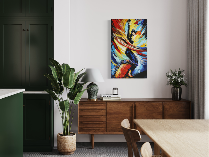Een abstract schilderij