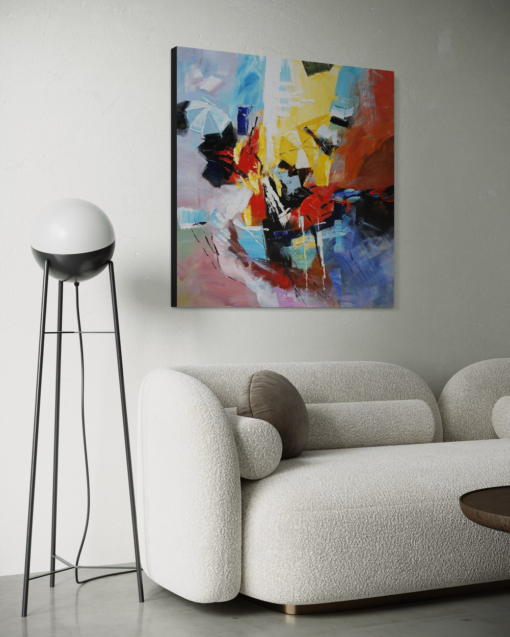 Een abstract schilderij