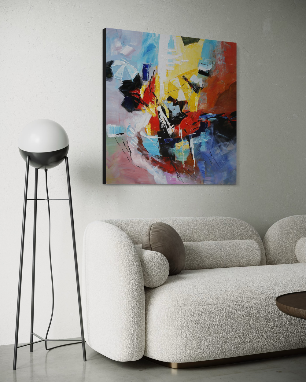 Een abstract schilderij