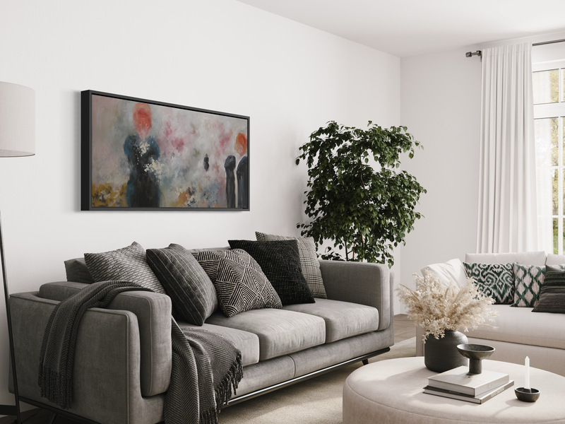 Een abstract schilderij