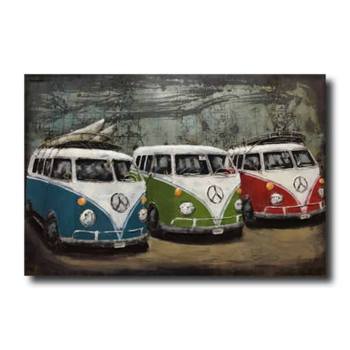 schilderen met klassieke surfbussen