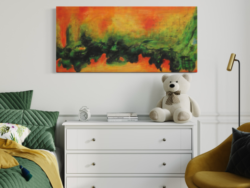 Een abstract schilderij
