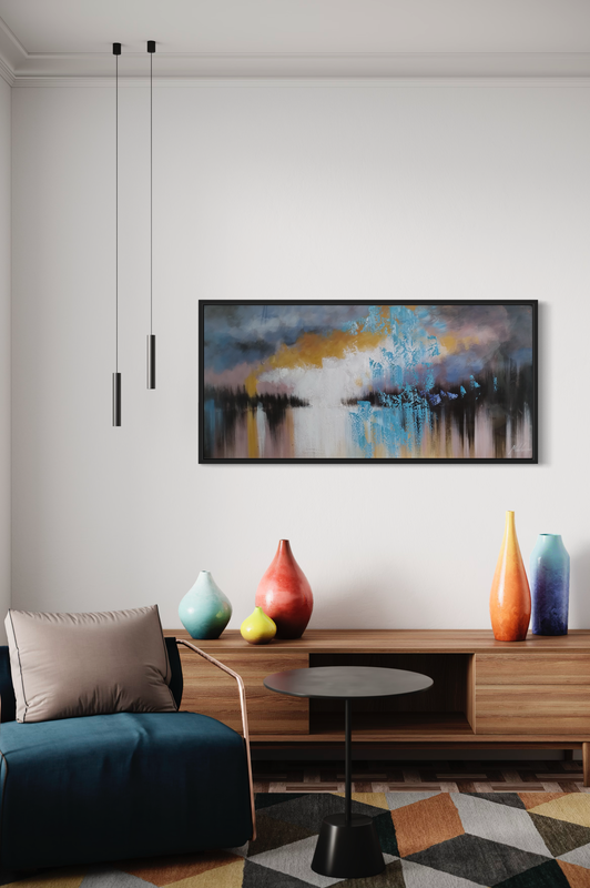 Een abstract schilderij