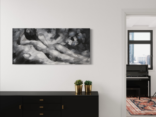 Een schilderij van een naakte vrouw