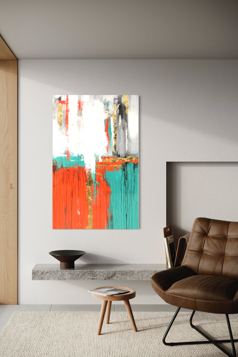 Een abstract schilderij