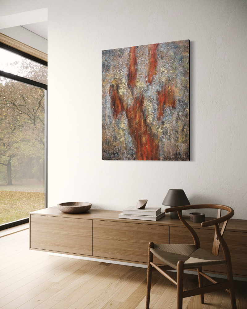 Een abstract schilderij