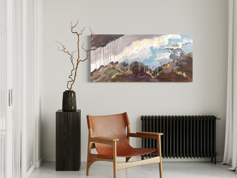 Een abstract schilderij