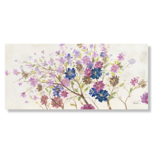 Een schilderij met bloemen