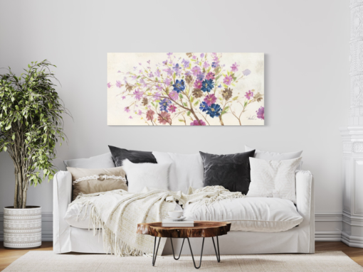 Een schilderij met bloemen