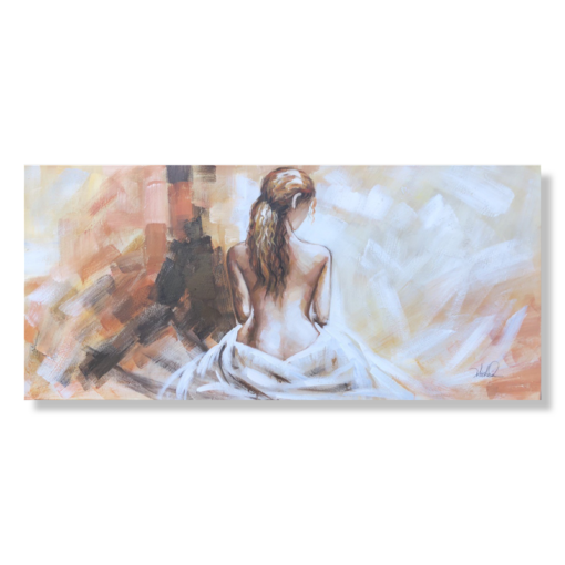 Een schilderij van een vrouw