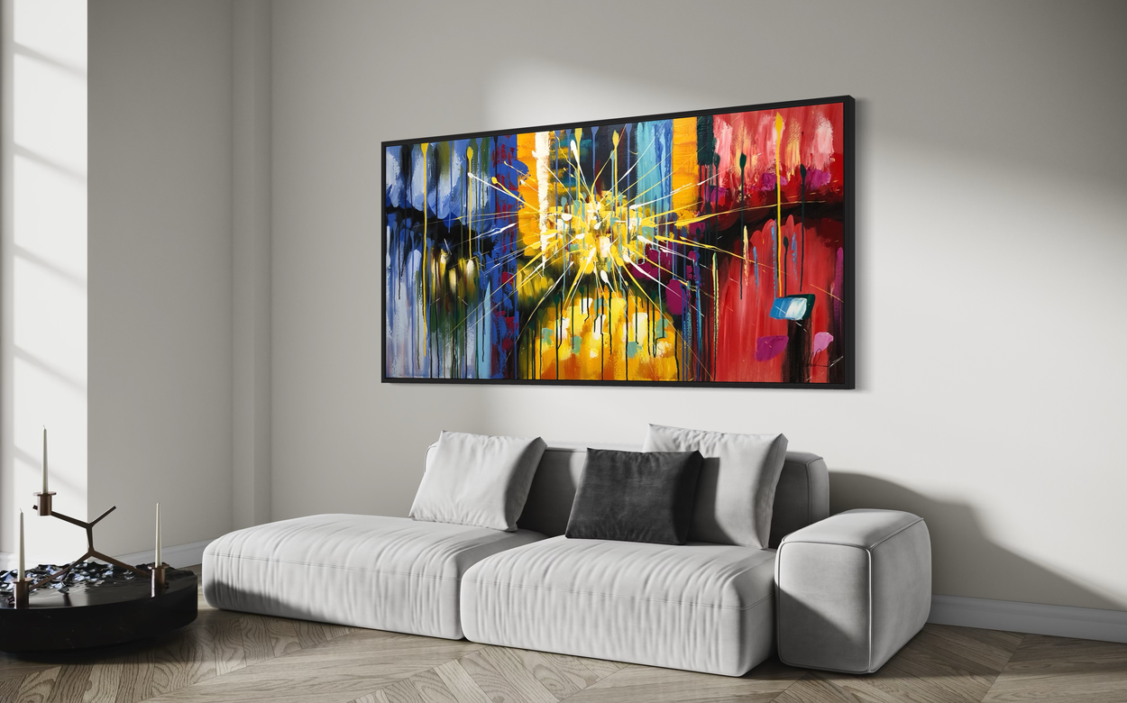 Een abstract schilderij