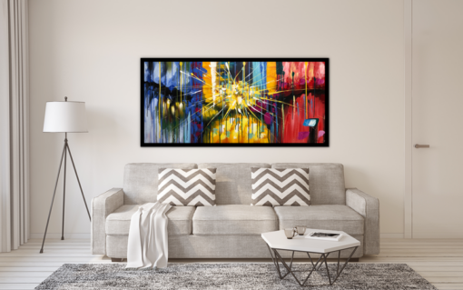 Een abstract schilderij