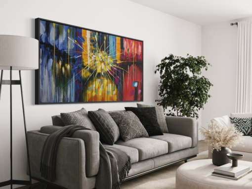 Een abstract schilderij
