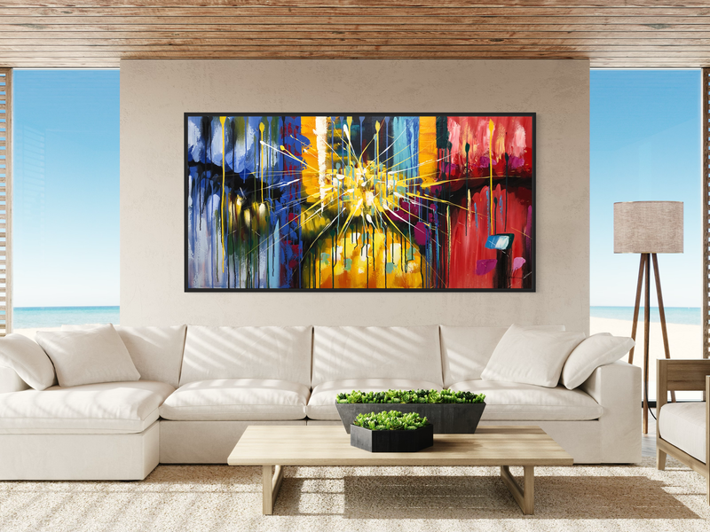 Een abstract schilderij
