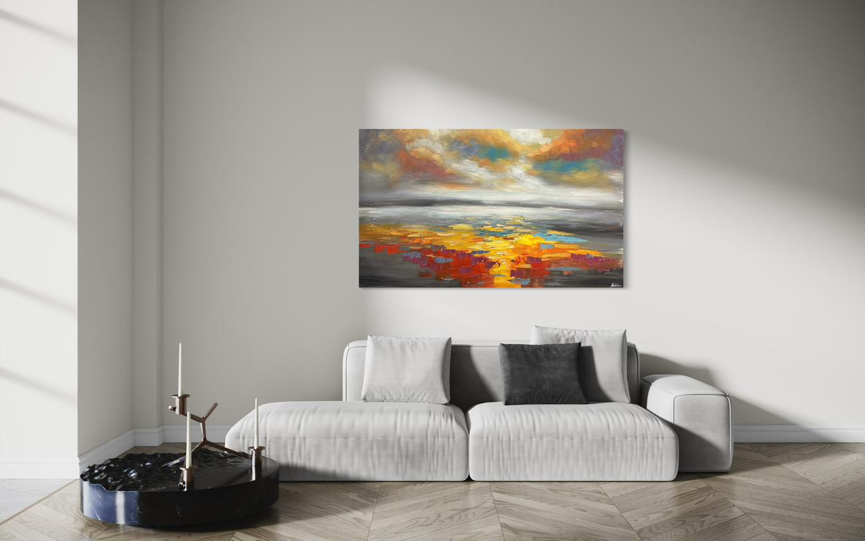 Een abstract schilderij