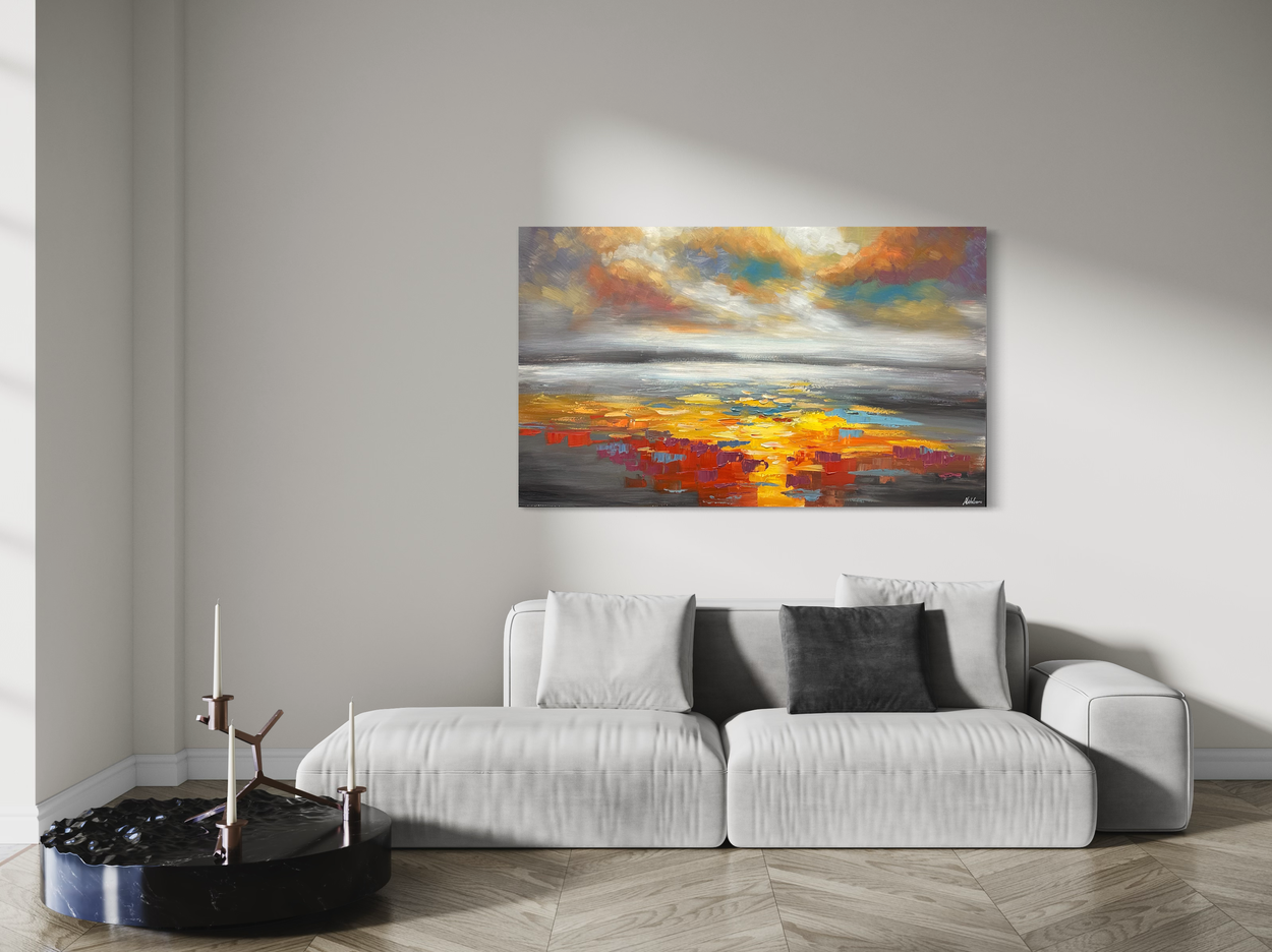 Een abstract schilderij