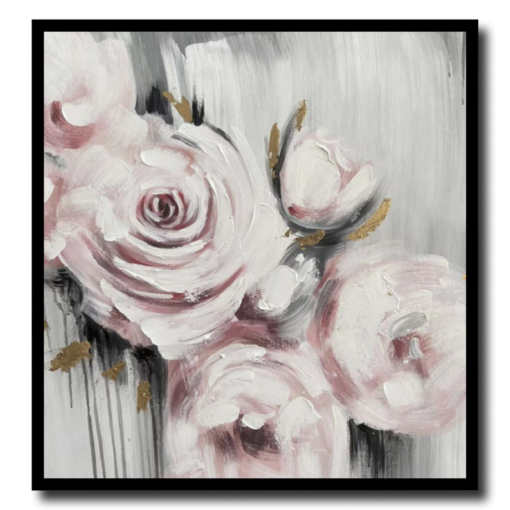 Een schilderij met rozen