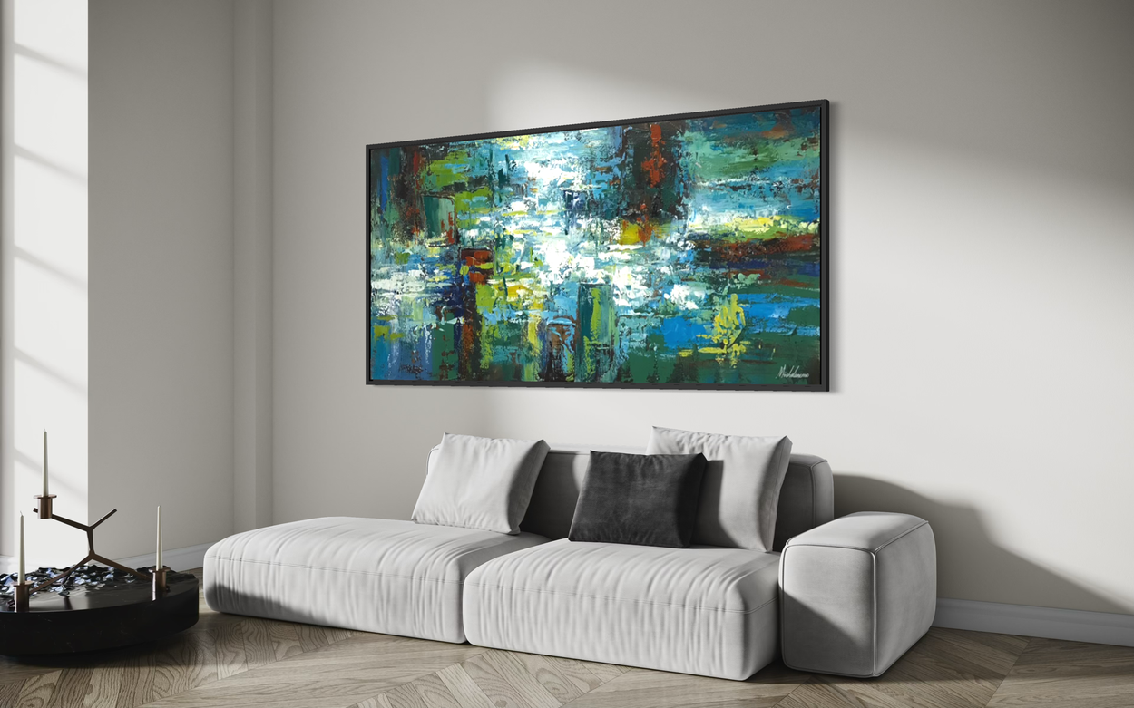Een abstract schilderij