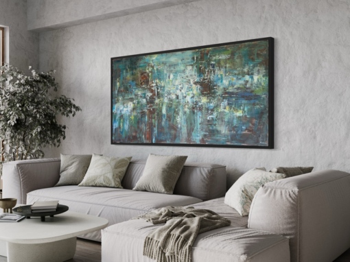 Een abstract schilderij