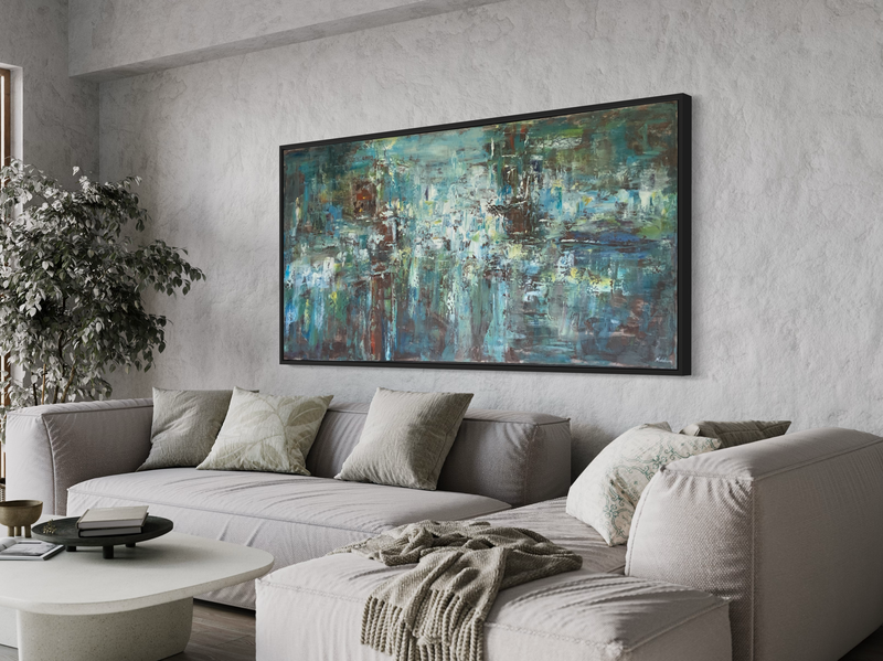 Een abstract schilderij