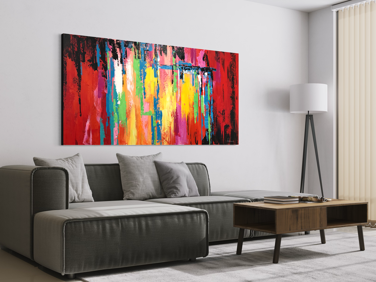 Een abstract schilderij