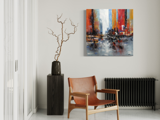 Een abstract schilderij