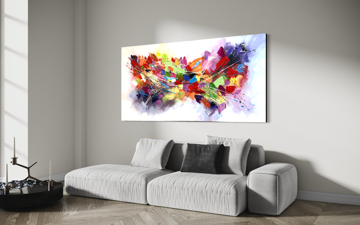 Een abstract schilderij