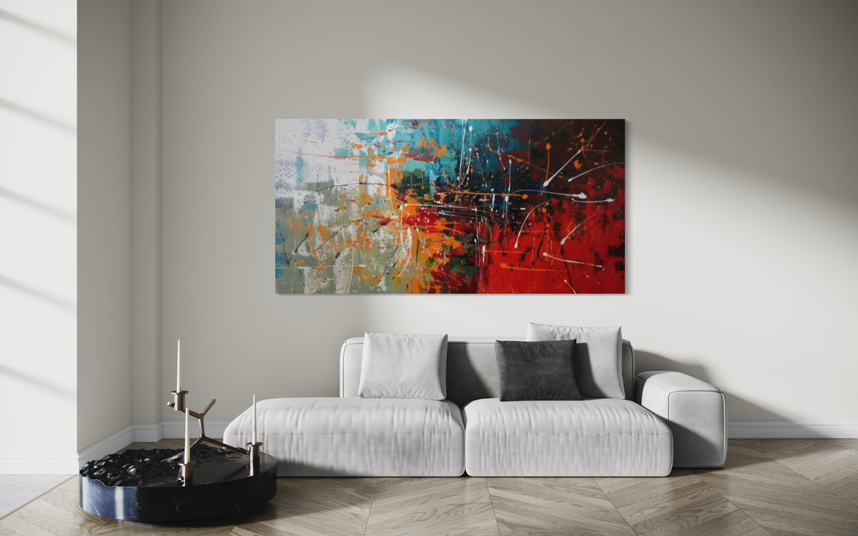 Een abstract schilderij